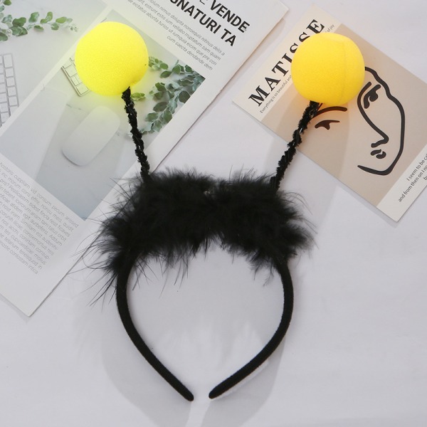 Sett med 4 bietiarer, gult LED, tiara, bie, tiara, humle, w