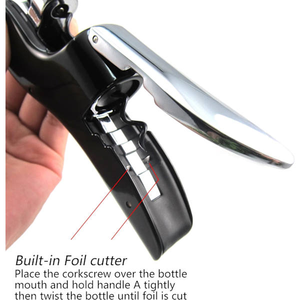 Bedste redskaber Professionel zinklegering Corkscrew, Høj kvalitet Le