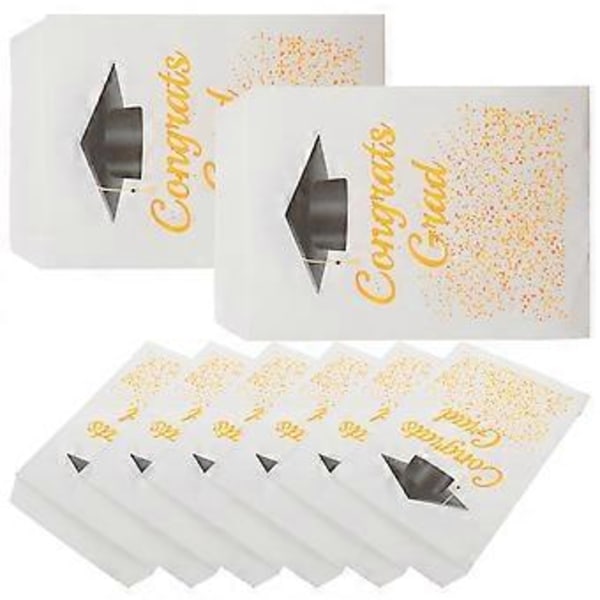10 st Examenspresentpåse Papper Grattis Examen Party Favor Påsar Godisväska