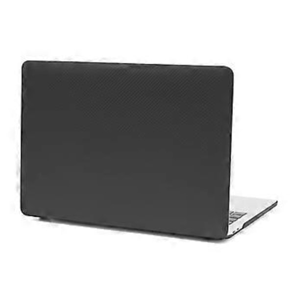 Laptop Kolfiber Plast Skyddsfodral För MacBook Air 13.3 tum A1932 / A2179 / A2337 (Svart)