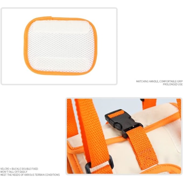 Oransje hundestøttestropp (M midje 35-45 cm, ben 24 cm), mesh hundeløfte