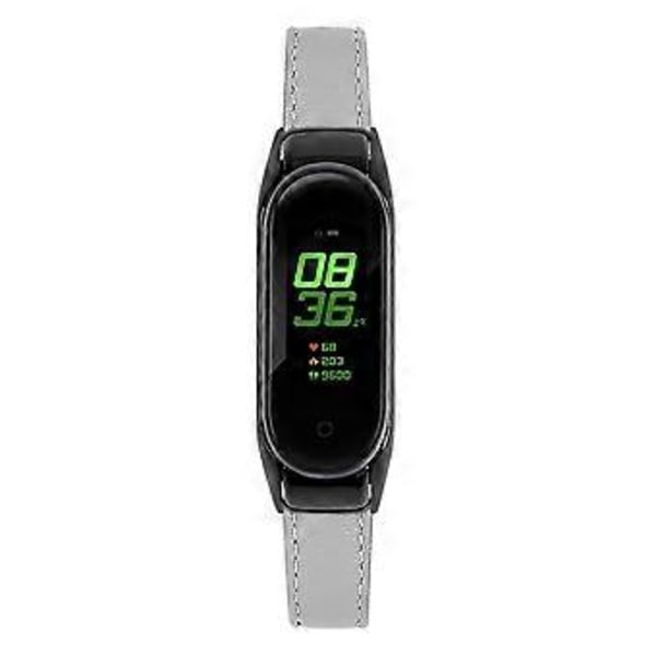 Til Xiaomi Smart Band 8 Ægte Læderrem med Sort Urkasse Style G