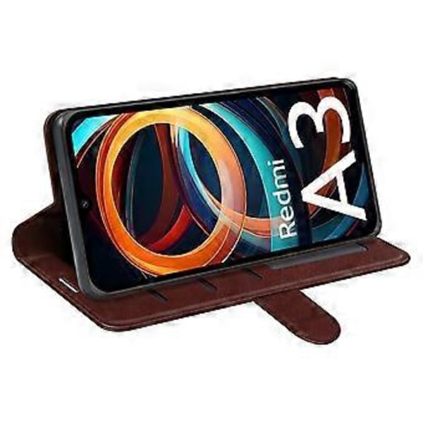Til Xiaomi Redmi A3 4G/Poco C61 4G Etui Læder Wallet Folio Telefon Cover Style D
