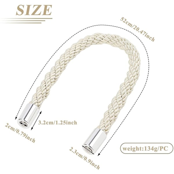 4 Pak Gardinbinder med Tovvrigt Spænde i Moderne Enkel Stil