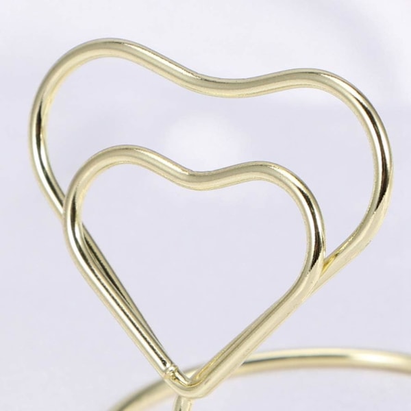 Hjerteformet bordnummerholder for restaurant, bankett og bryllup