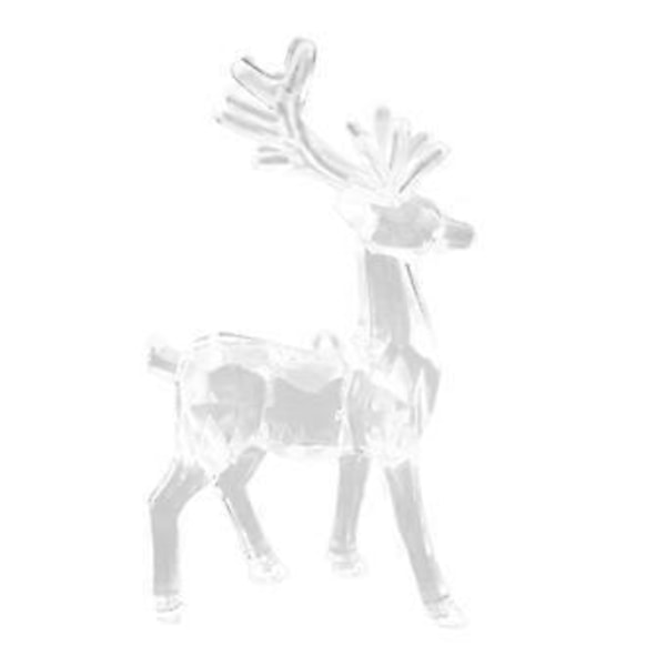 Jul Ren Staty Klar Akryl Älg Figurin Dekorativa Samlingar Bordsdekoration Ren Skulptur för Hylla Kontor (Stående Ren) Standing Deer