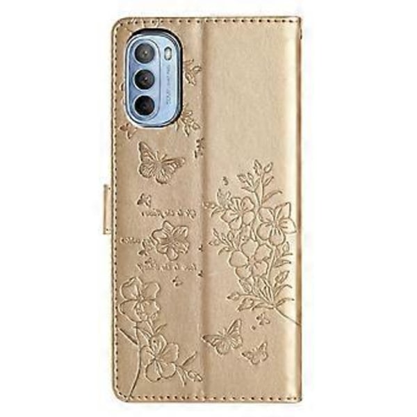 Sommerfugl og Blomster Etui til Motorola Moto G52 Gold