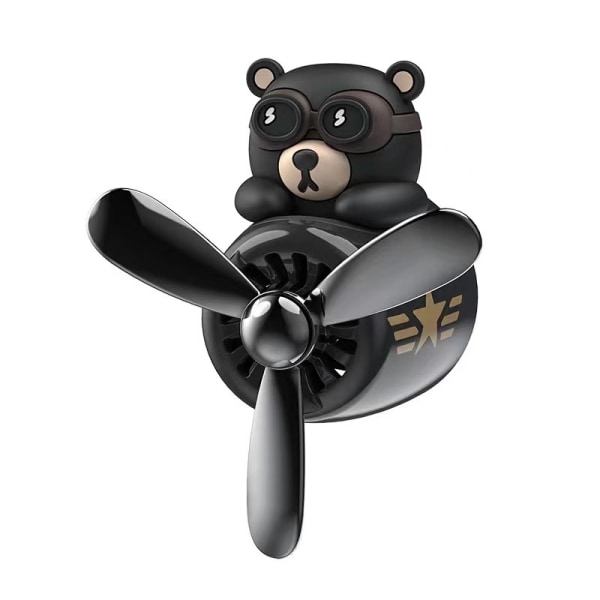 Haco svart björn modell, gratis 2 aromaterapitabletter, billuftuttag