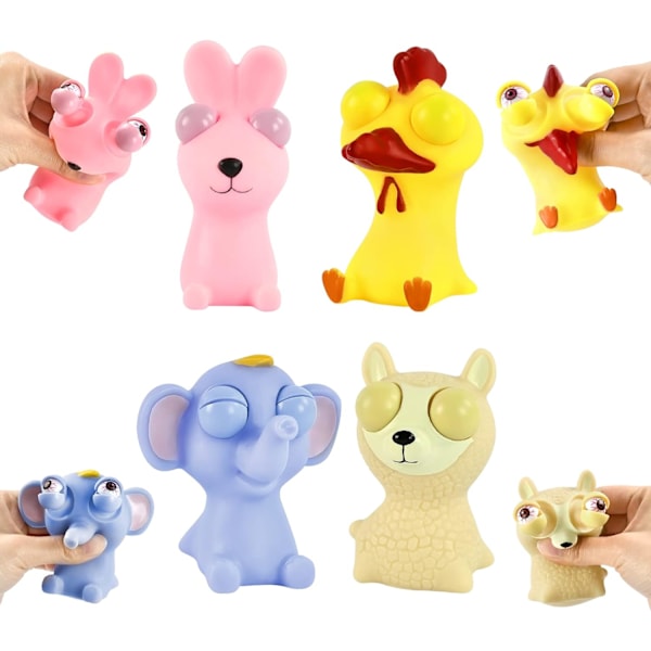 Anti-stressleksak 4 stycken Pop ping Out EyesToys Squishy Squeeze To