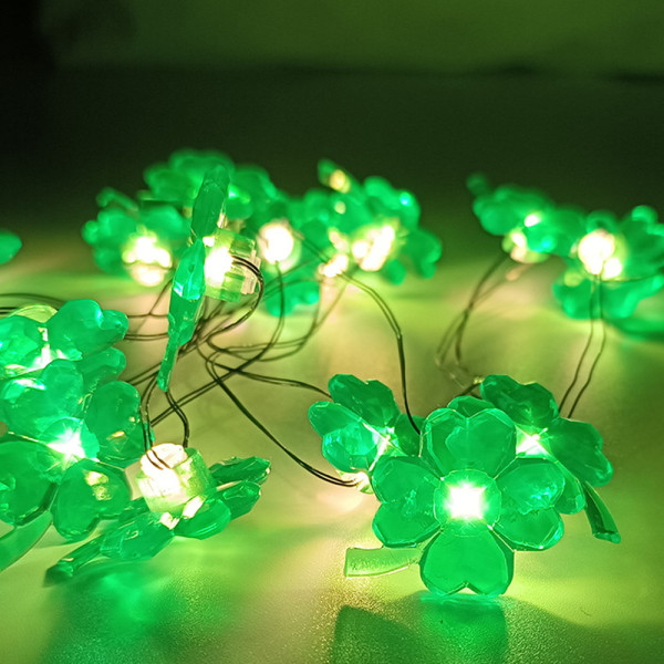 Dekorativa lampor Shamrocks LED String Lights Batteridriven w