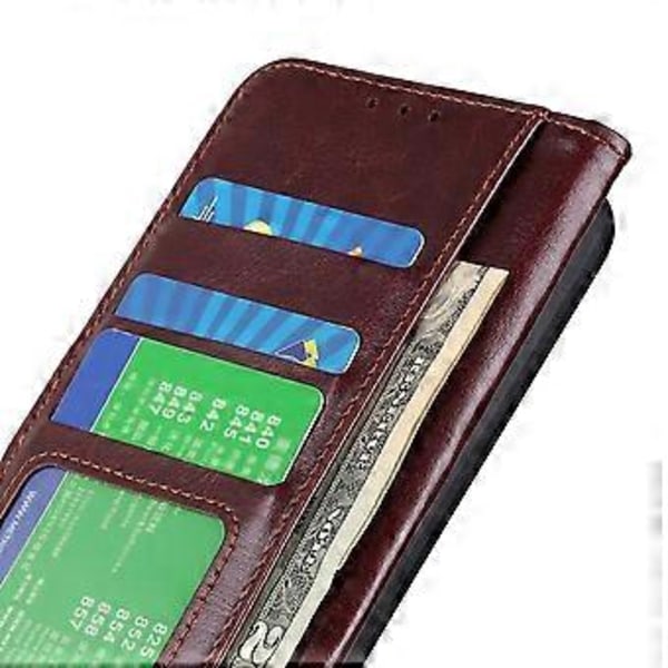 För Honor X6b 4G Fodral Crazy Horse Textur PU Läder Telefonställ Skydd Style D
