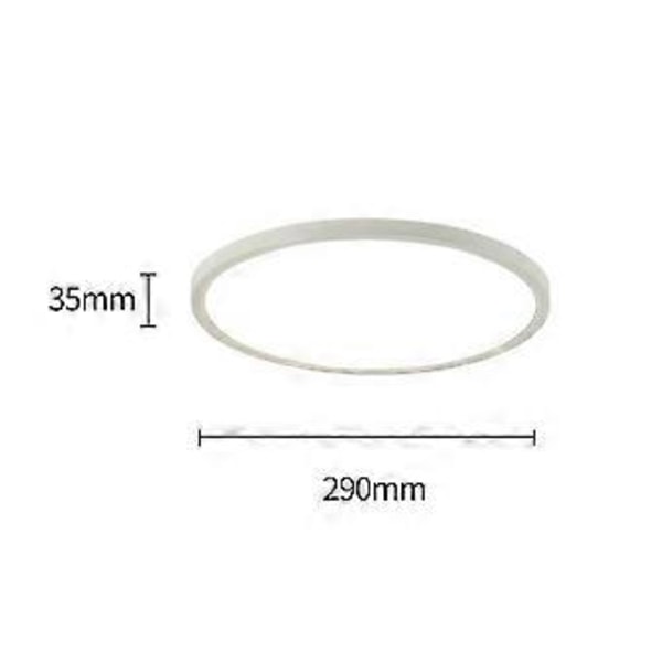 RGB -LED -Taklampe, 24 -W -Taklampe dimbar med fjernkontroll, 3000 K - 6000 K, Fargeskiftende flat soveromslampe, rund, vanntett fr