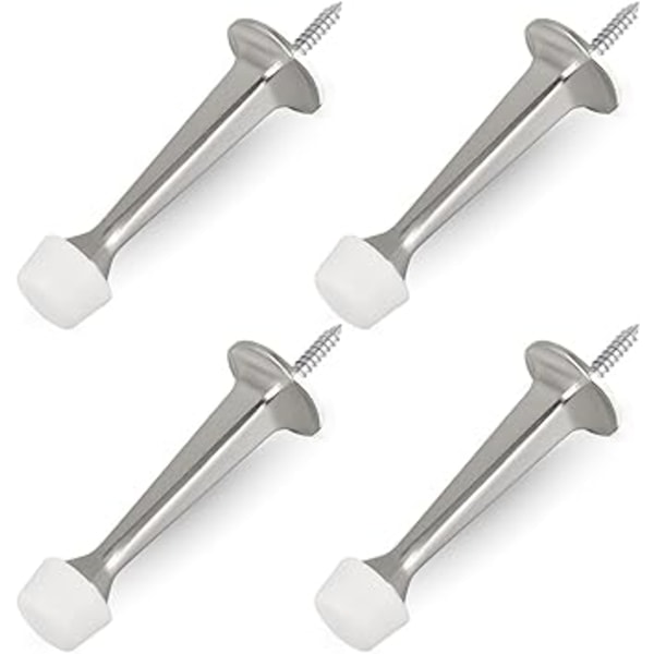 4-pakks Heavy Duty Solid Rigid Dørstopp med Myk Gummispiss, Zi