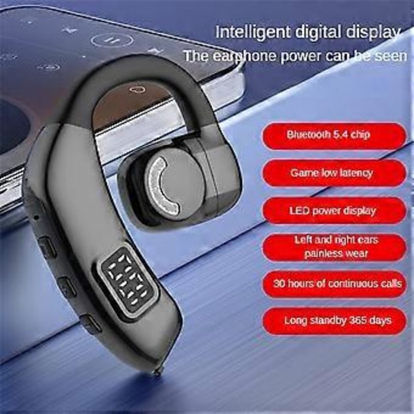 Luujohdekuulokkeet Bluetooth 5.3 Langattomat avokorvakuulokkeet Urheilukuulokemikrofoni