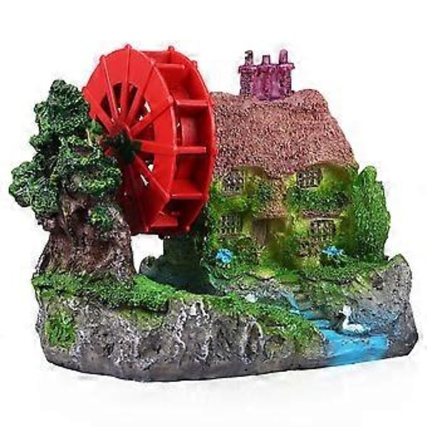 Akvarium Landskapsstein Hus Vannhjul Modell For Gullfisk Akvarium Dekor