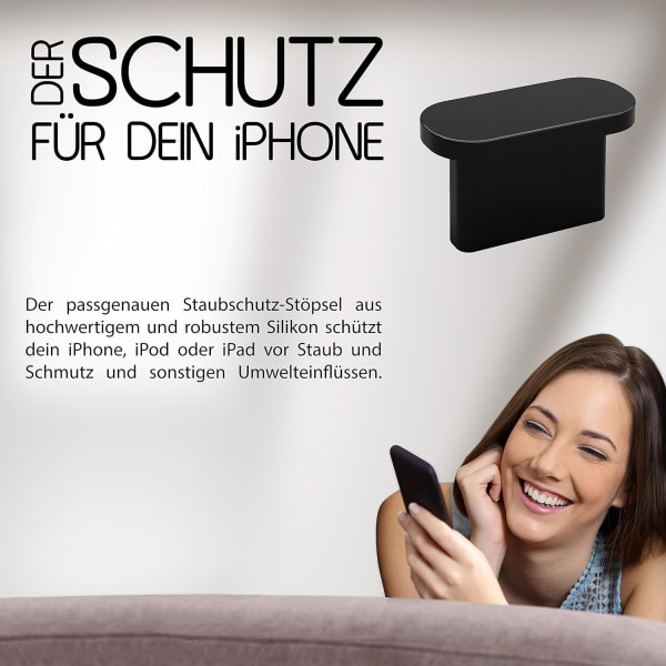 10x Pölypistokkeet yhteensopivat iPhone 7/8/X/Xs/Xr/11/11Pro/SE/12/