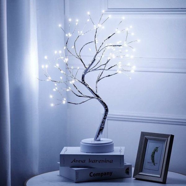 LED Tree Light, 108 LED Bonsai Tree Pöytävalaisin Säädettävä Copper W