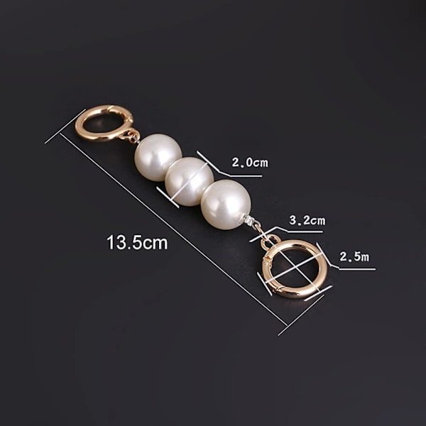2 st Imitation Pearl Chain Strap Extender Pearl Bag Chain Str