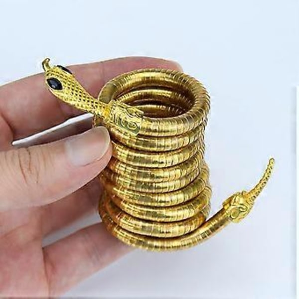 Punk Ormhalsband Unikt Böjbart Ormarmband Flexibelt Flerlagers Metall Ormhalsband Armband Smycken för Kvinnor Gold snake 1