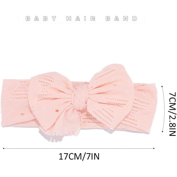 Baby flickor nylon pannband med mjuk elastisk rosett