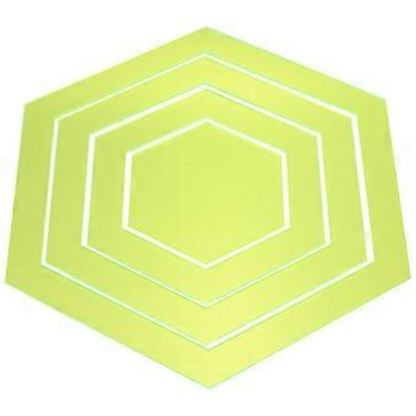 4 st Lapptäcks Linjal Klar Hexagon Skärlinjal Akryl Sömnadslinjal Sömnadstillbehör