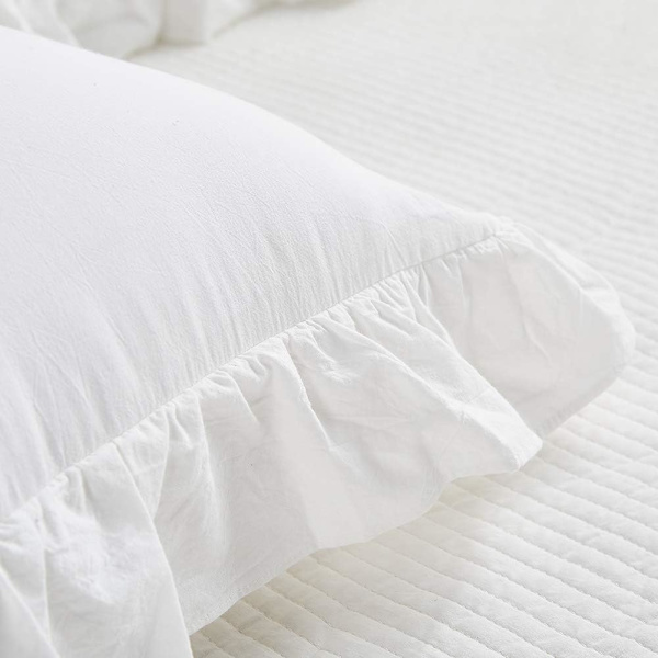 Rypistetty tyynynpäällinen, 2 kpl setti, pehmeä ja hengittävä tyynynpäällinen
