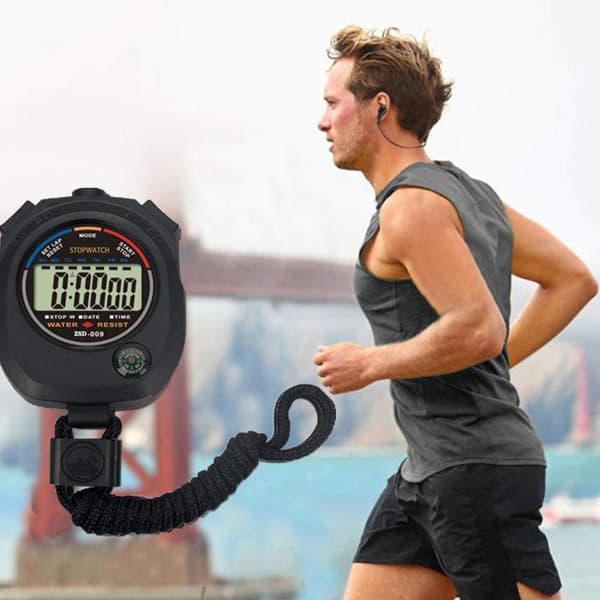 2-pak Multifunktionel Elektronisk Digital Sports Stopur Timer