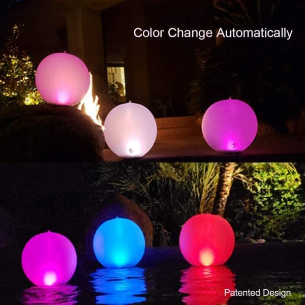 LED Ball Light Lamp,Esuper Waterproof LED Solar Globe Floating La