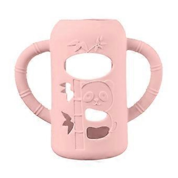 Elintarvikelaatuinen silikoninen tuttipullon suojus 120ml/250ml säiliön pidike suojakotelo helppo ote vaaleanpunainen Pink 120ml