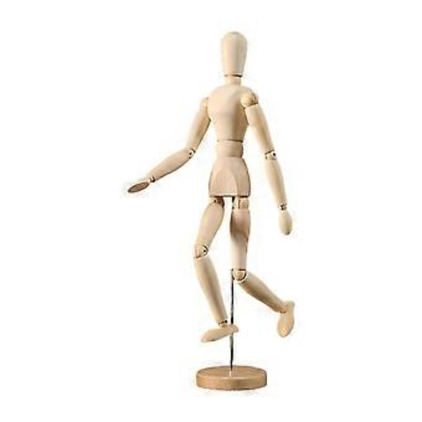Kunstner Træ Mannequin, Træ Mandlig Mannequin, Dukke Ornament Stand, Figur Model, Leddelt Mannequin, Fleksible Kropsled til Kontor (XL) XL