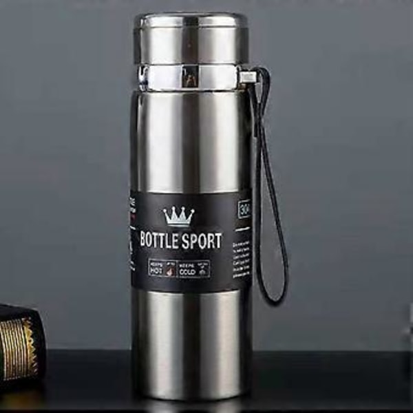 1000ml Isolerad Resemugg Bärbar Rostfri Stål Isolerad Mugg Praktiska Reseflaskor för Daglig Användning Gradient Röd Gradient Red