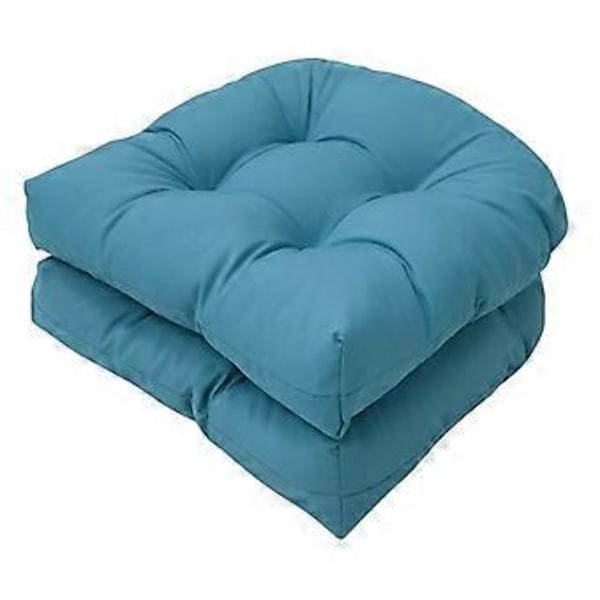 Utesoffa Kuddar Set om 2, Patio Möbel Golvkuddar blue