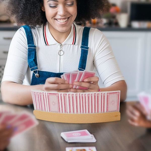 Korthållare, 4 st pokerställ, spelkortshållare, handsfree