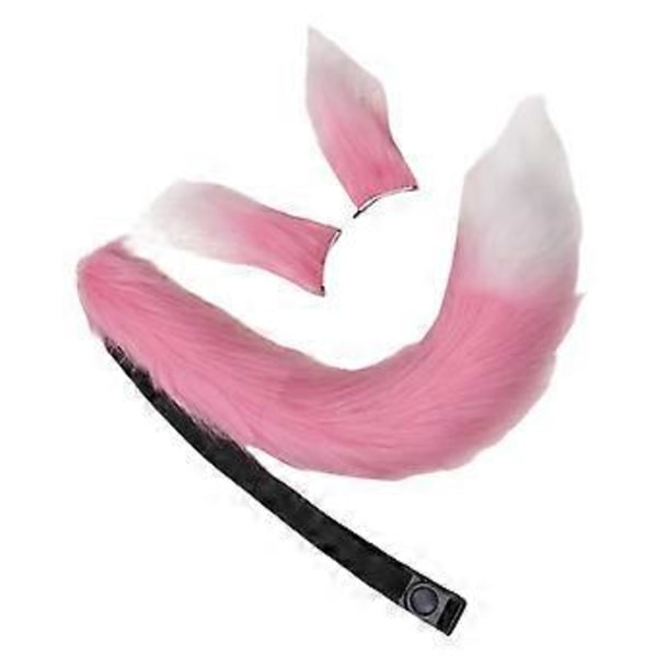 Tekoturkis Korvat ja Häntä Setti Naamiaisasu Cosplay Naamiaisjuhliin Lapsille Aikuisille (Pinkki) Pink