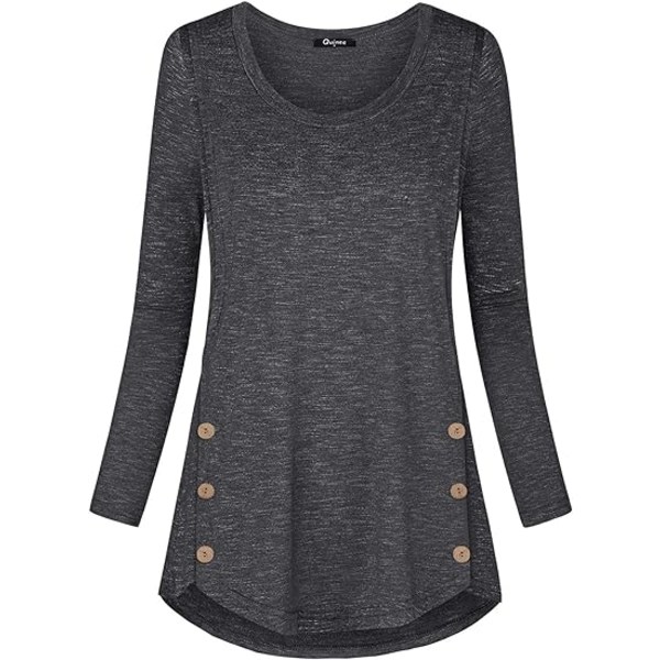 Kvinners knappeside Maternity Robe Amming topp XXL Svart