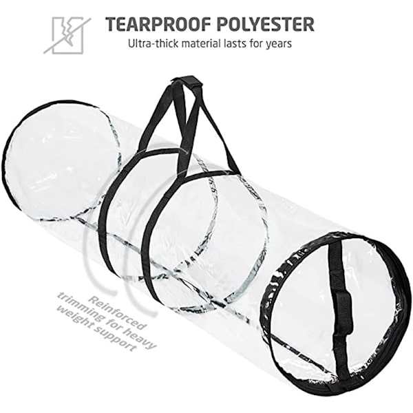 Julpappersorganiserare, Transparent (Svart), Rymmer 24 Rullar à 40