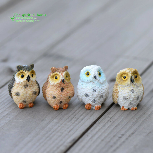 Wise owls 3 cm 4pcs