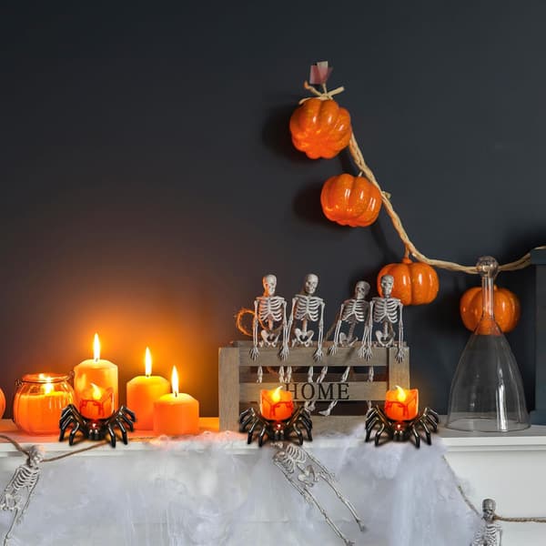 1 STK LED Edderkoppelys, Flammefrit Edderkoppelys, Batteridrevet, Perfekt til Halloween Spøgelseshuse og Indendørs Indretning