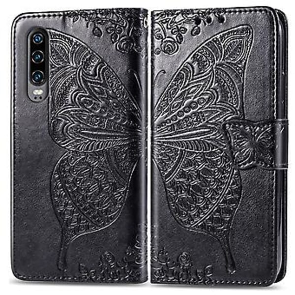 Läderfodral för Huawei P30 Black