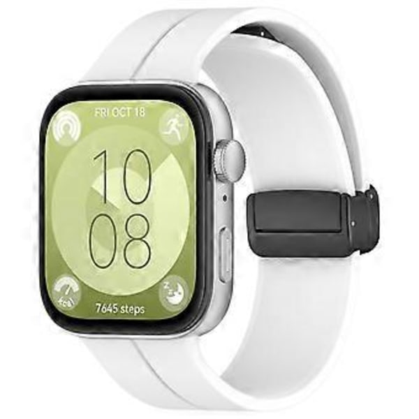 Til Huawei Watch Fit 3 Silikone Urrem med Magnetisk Foldespænde Style B