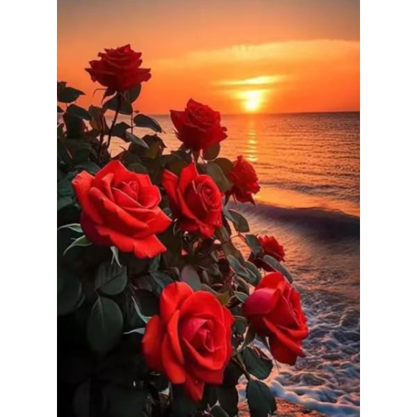 30x40cm 5D DIY Diamond Painting Full, Rose#H Series, DIY Diamond Rh