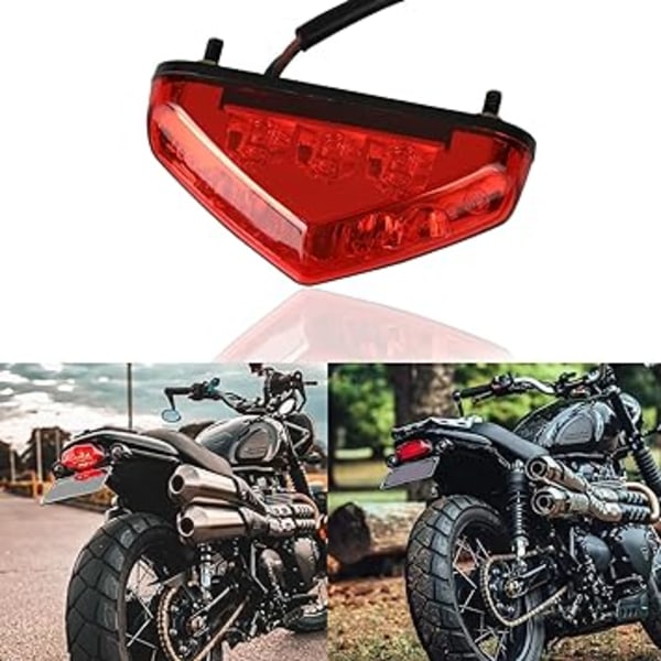 Motorcykel LED bremse baglygte nummerpladelys 12V Universa