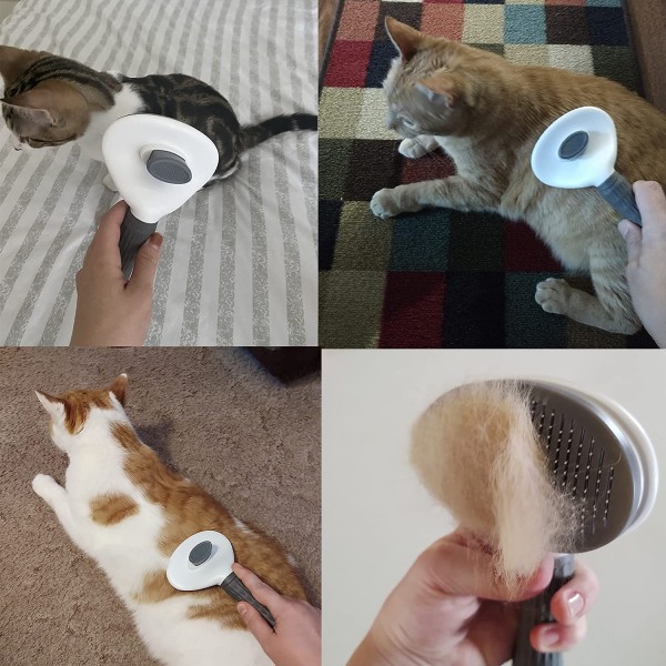 Cat Grooming Brush, Pets Slicker Brushes Dogs Self Clean Brush fo