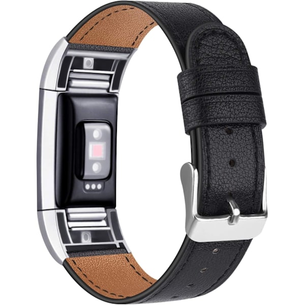 Rem för Fitbit Charge 2 i läder, sport, dam och herr, justerbar