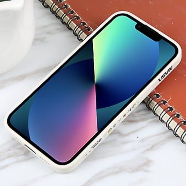 Silikone Telefon Cover til iPhone 13 Lovely Astronaut-White