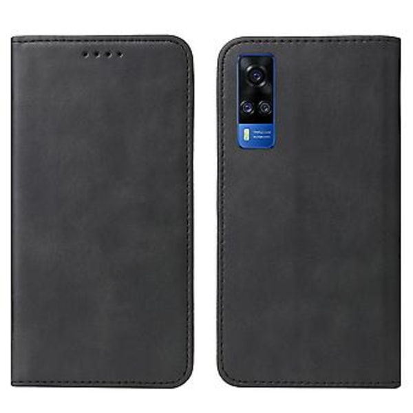 Læderetui til vivo Y51 2020 (Indien) / Y31 2021 Black