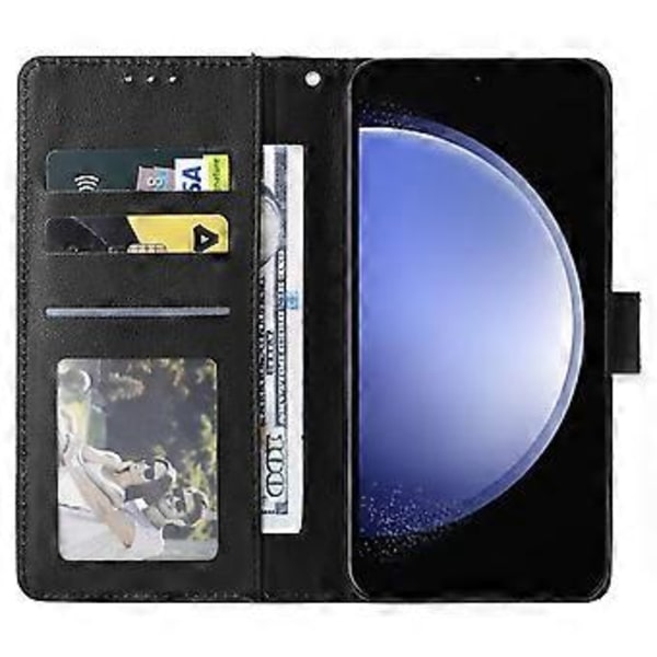 Til Samsung Galaxy S23 FE Etui Kort Slots PU Læder Flip Wallet Cover Style E