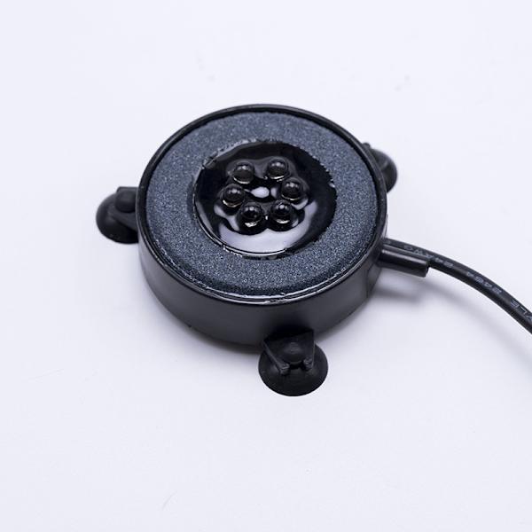 Akvarie Sten Disk, Rund Akvarium Bubbler med LED'er, Akvarium