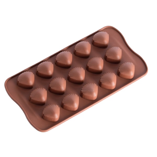 15 Shell Silikonchokolade Flipping Candy Form Bagning Kage Is G