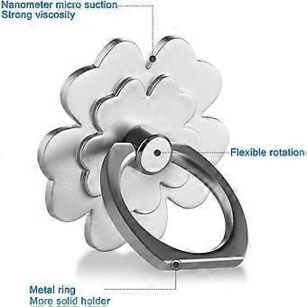 Mobiltelefon Ringhållare Stativ, 5-pack 360° Rotation Metall Universal Finger Ring Grepp Stativ Hållare Kompatibel med iPhone Xs Max XR X 8 7 6 6s Plus Ipad
